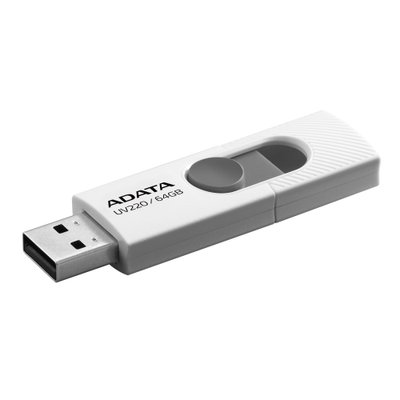 Флеш пам'ять USB A-DATA AUV220 64GB USB 2.0 White/Grey (AUV220-64G-RWHGY) 01020501964 фото