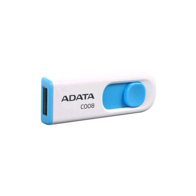 Флеш пам'ять USB A-DATA C008 32GB USB 2.0 White/Blue (AC008-32G-RWE) 01020401914 фото