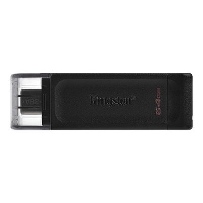 Флеш пам'ять USB Type-C Kingston DataTraveler70 64GB USB 3.2 Gen1 Black (DT70/64GB) 01021002048 фото