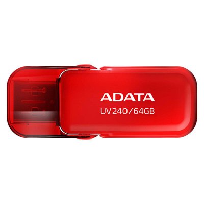 Флеш пам'ять USB A-DATA AUV240 64GB USB 2.0 Red (AUV240-64G-RRD) 01020501975 фото