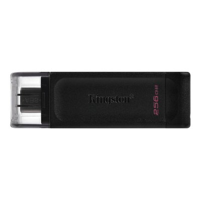 Флеш пам'ять USB Type-C Kingston DataTraveler70 256GB USB 3.2 Gen1 Black (DT70/256GB) 01021202105 фото