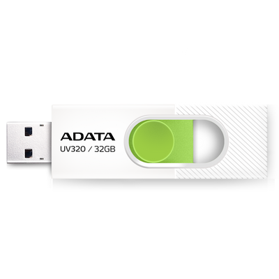 Флеш пам'ять USB A-DATA UV320 32GB USB 3.2 Gen1 White/Green (AUV320-32G-RWHGN) 01020902021 фото