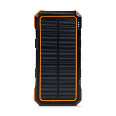 Повербанк з сонячною панеллю 20000mAh Power Bank Kraft KPB-U1830WFCS Orange бездротова зарядка LED-ліхтар 02012001768 фото